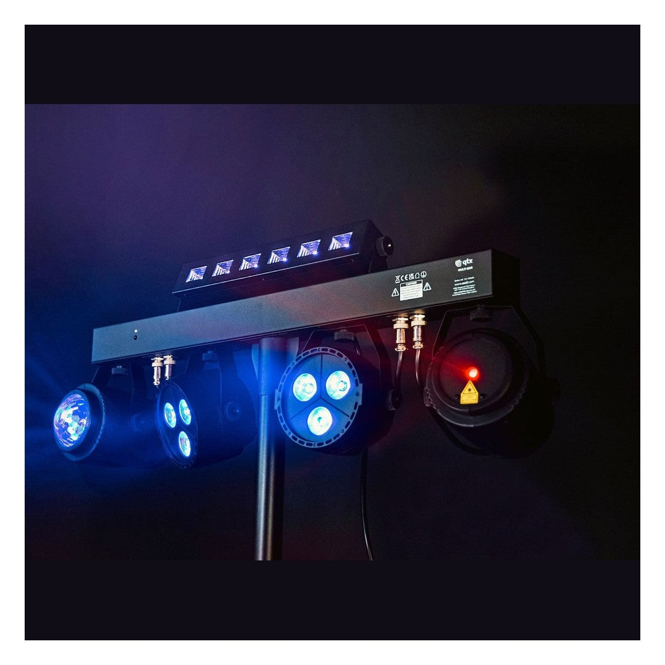 QTX Multi-Bar LED 5-in-1 Multi-Effects T-Bar With Tripod Stand 5