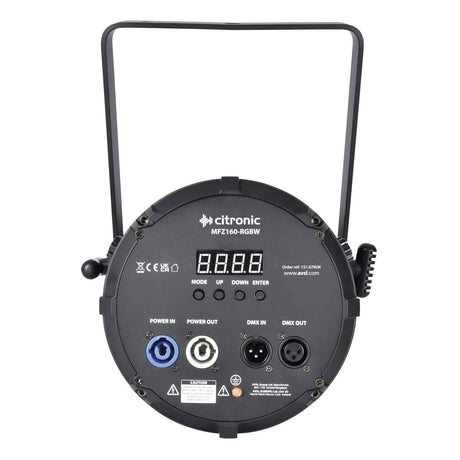 Citronic MFZ160-W - 160W Mini Fresnel Zoom RGBW LED Stage Light Black 2