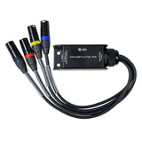 QTX RJ45 to DMX Multicore Adaptor – 4 x 3-Pin Male XLR Tails 1