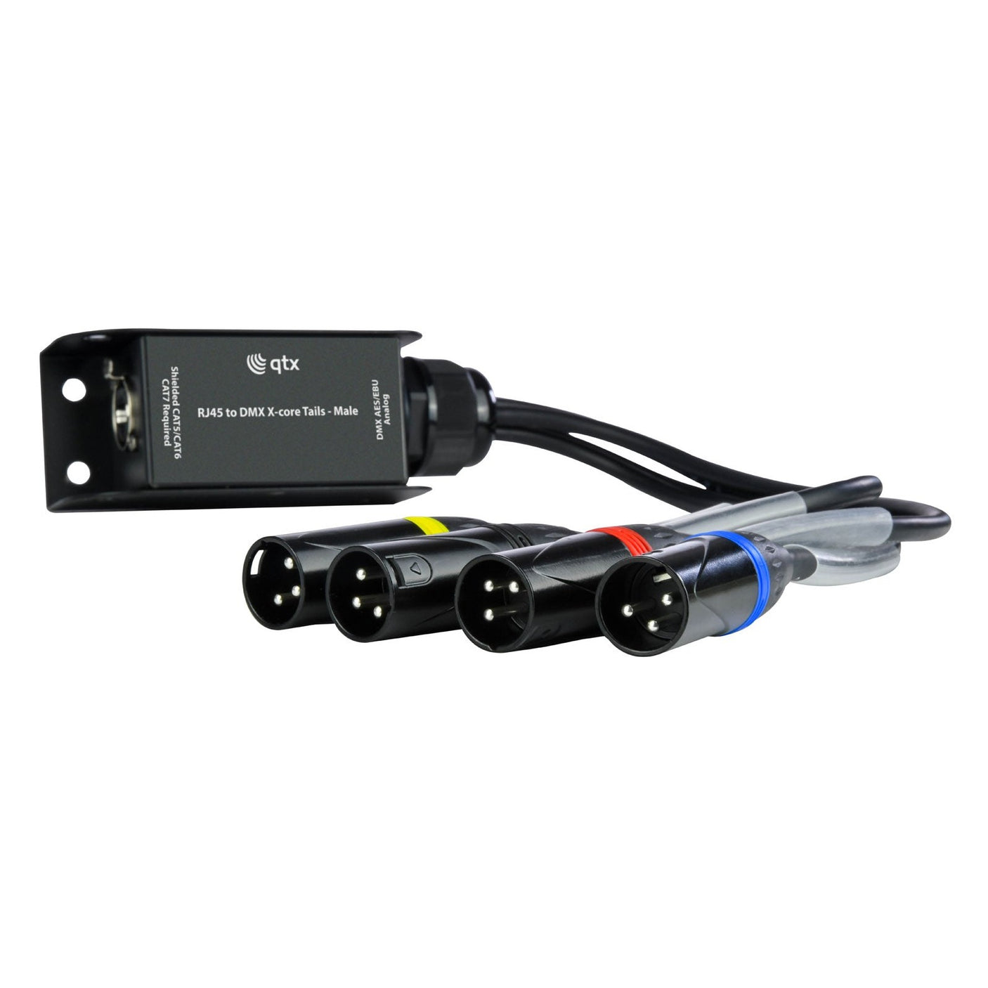 QTX RJ45 to DMX Multicore Adaptor – 4 x 3-Pin Male XLR Tails 3