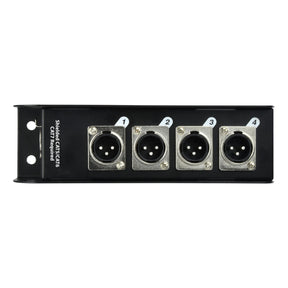QTX RJ45 to DMX Multicore Adaptor Box – 4 x 3-Pin Male XLR Sockets 1