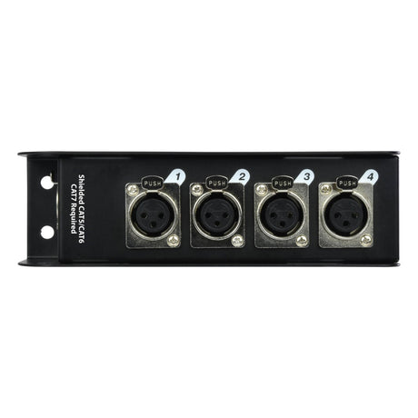 QTX RJ45 to DMX Multicore Adaptor Box – 4 x 3-Pin Female XLR Sockets 2