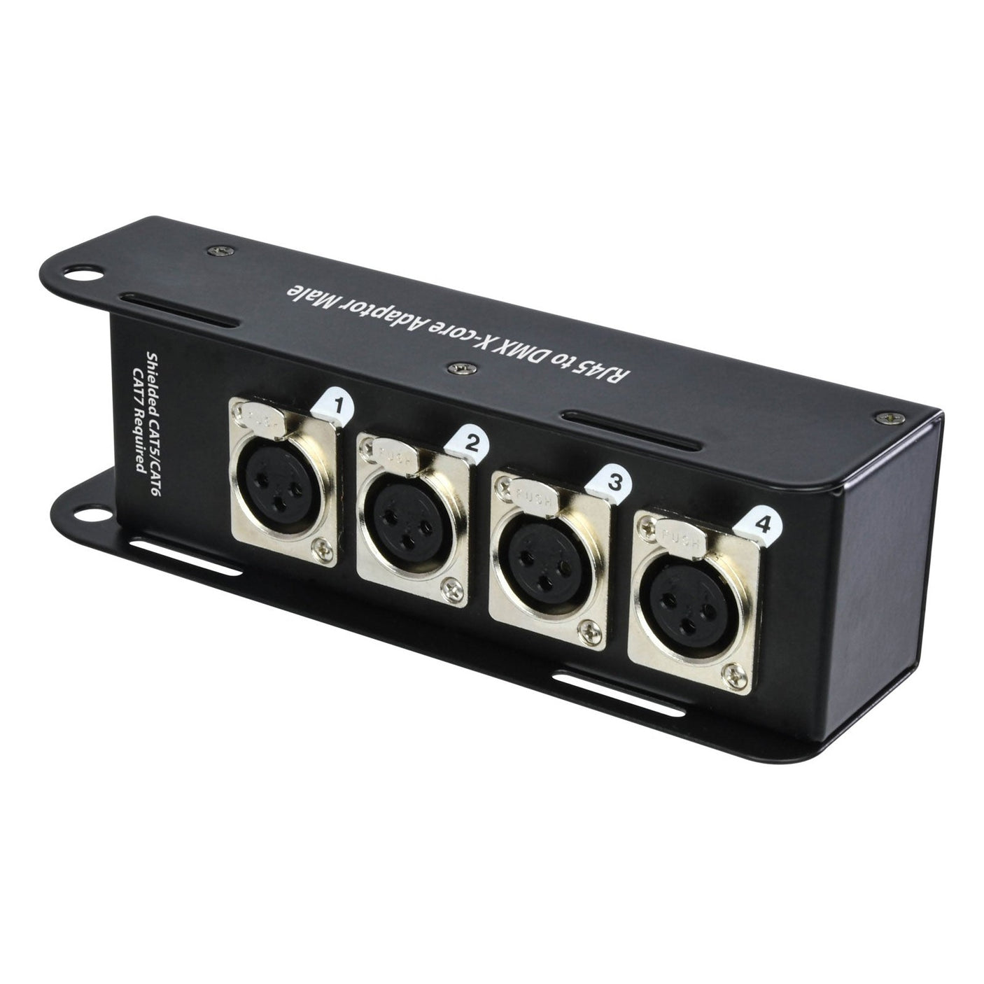 QTX RJ45 to DMX Multicore Adaptor Box – 4 x 3-Pin Male XLR Sockets 1