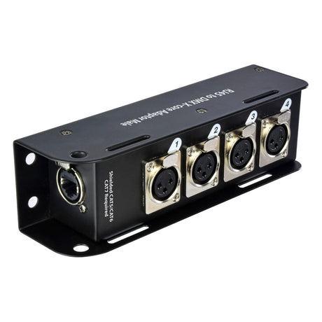 QTX RJ45 to DMX Multicore Adaptor Box – 4 x 3-Pin Female XLR Sockets 3
