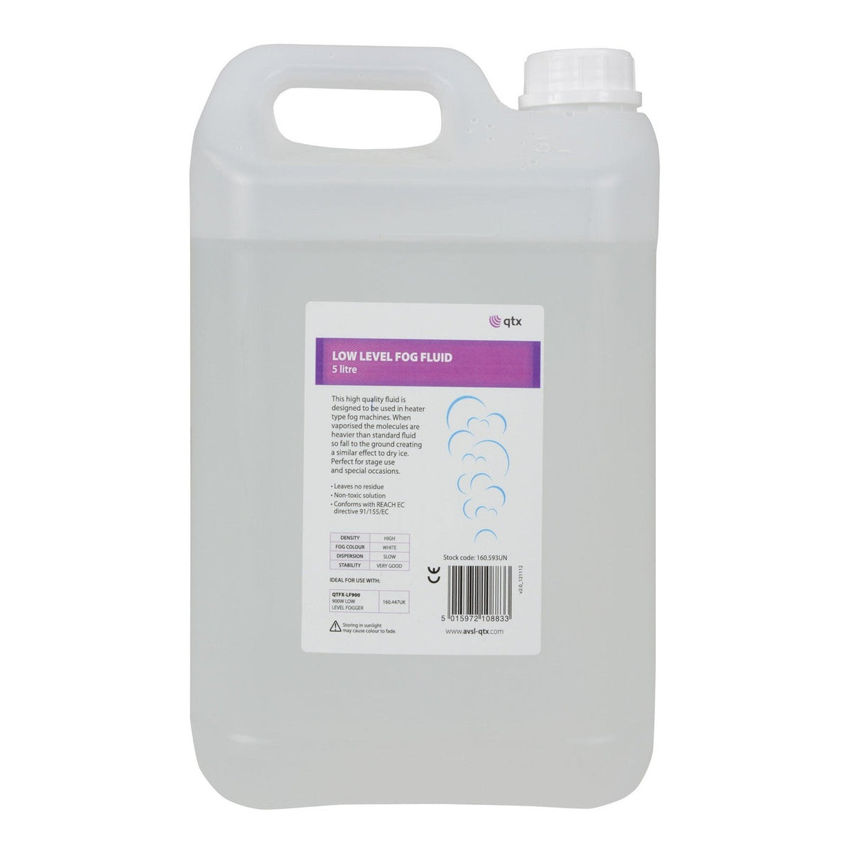 QTX Low-Level High Density Fog/Smoke Fluid - 5 Litres 1