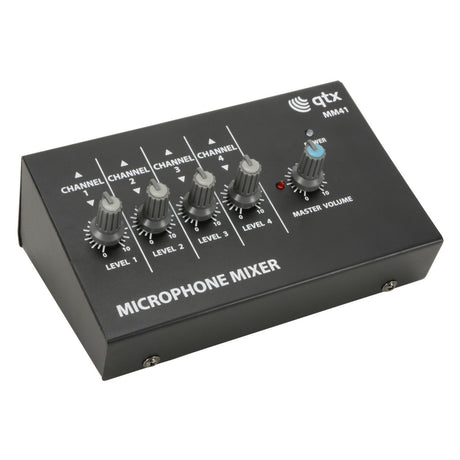 QTX MM41 4 Channel Mini Microphone Mixer 1