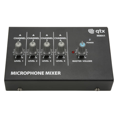 QTX MM41 4 Channel Mini Microphone Mixer 2