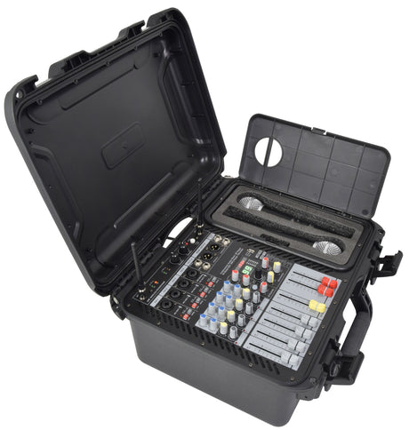 Citronic FLITE-600 2 x 300W Powered Mixer with 2 UHF Wireless Mics & DSP Effects 2