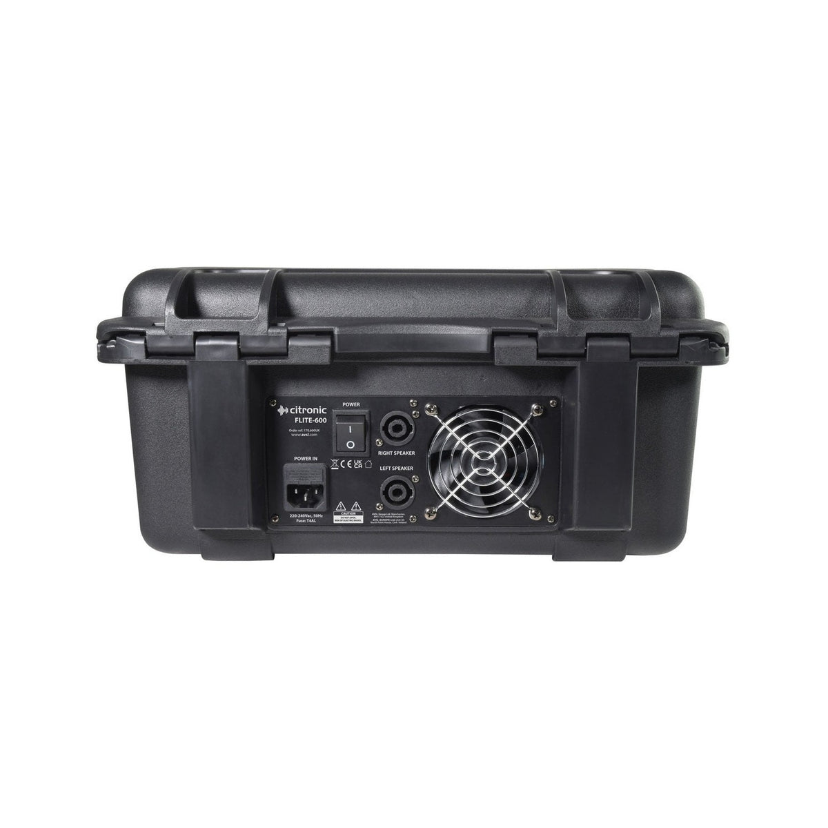Citronic FLITE-600 2 x 300W Powered Mixer with 2 UHF Wireless Mics & DSP Effects 4