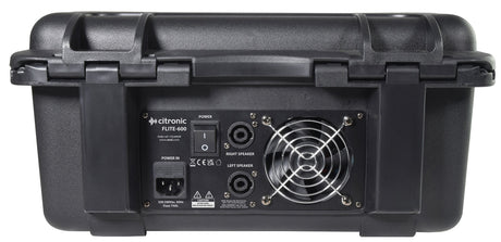 Citronic FLITE-600 2 x 300W Powered Mixer with 2 UHF Wireless Mics & DSP Effects 4