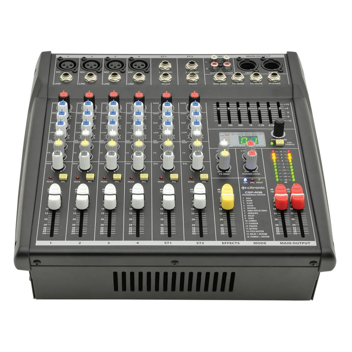 Citronic CSP-408 2 x 200W 8-Input Powered Mixer With DSP Effects 2