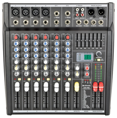 Citronic CSP-408 2 x 200W 8-Input Powered Mixer With DSP Effects 1