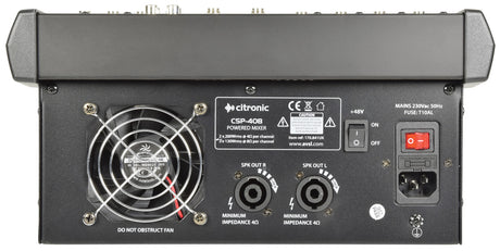 Citronic CSP-408 2 x 200W 8-Input Powered Mixer With DSP Effects 5