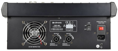 Citronic CSP-410 2 x 200W 10-Input Powered Mixer With DSP Effects 4