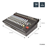 Citronic CSP-714 2 x 350W 14-Input Powered Mixer With DSP Effects 4
