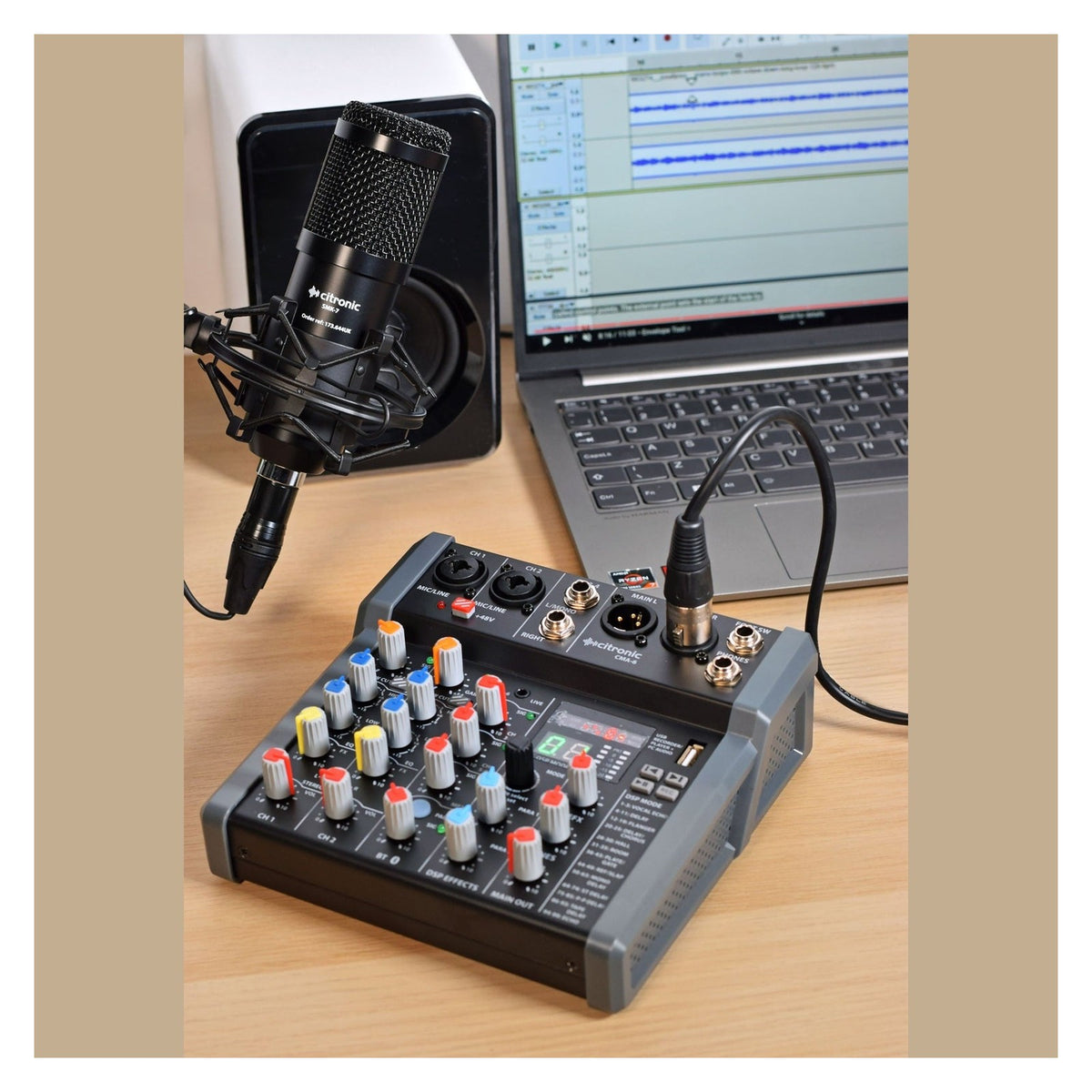 Citronic CMA-6 Compact 6CH Mixer with DSP, USB & Bluetooth 6