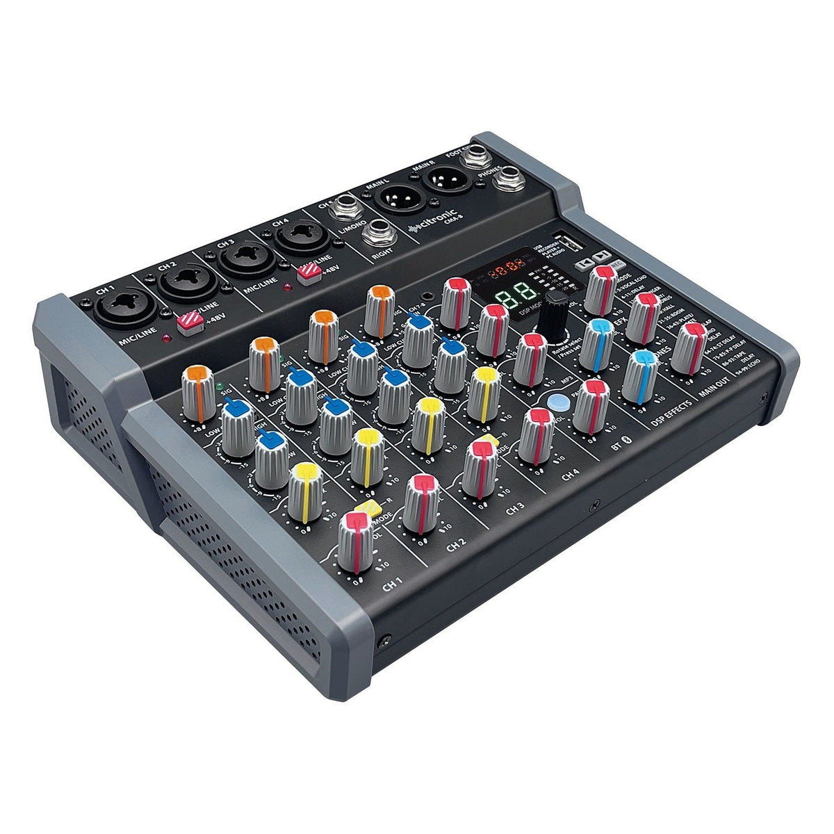Citronic CMA-8 Compact 8CH Mixer with DSP, USB & Bluetooth 1
