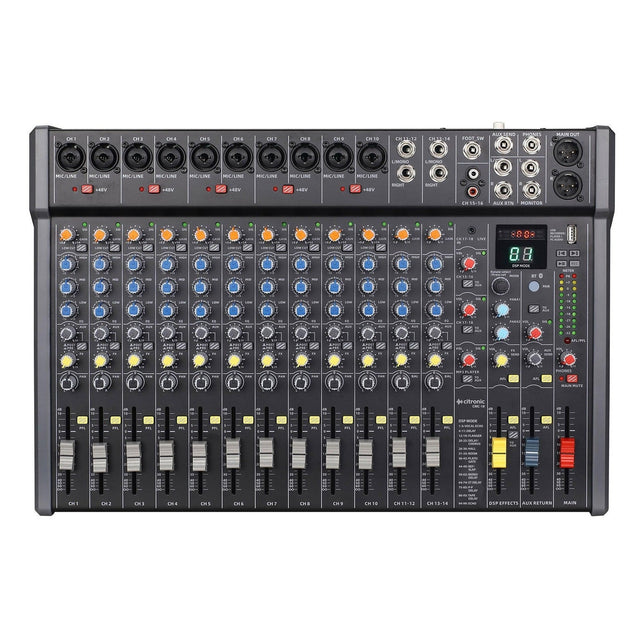 Citronic CMC-18 18-Channel Mixing Desk with DSP, USB, and Bluetooth 1