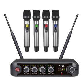 Chord XU4 Quad Handheld UHF Wireless Microphone System 1