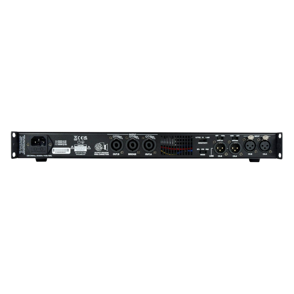 Citronic D1800 2 x 900W Class-D Power Amplifier 4-8 Ohms 2