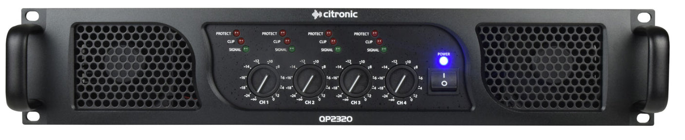 Citronic QP2320 4-Channel Power Amplifier – 4 x 580W @ 2Ω 1