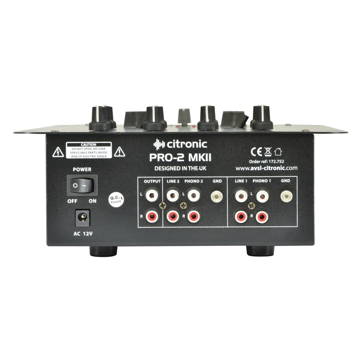 Citronic PRO-2 MKII 2-Channel DJ Mixer 4