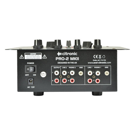 Citronic PRO-2 MKII 2-Channel DJ Mixer 4