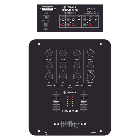 Citronic PRO-2 MKII 2-Channel DJ Mixer 6