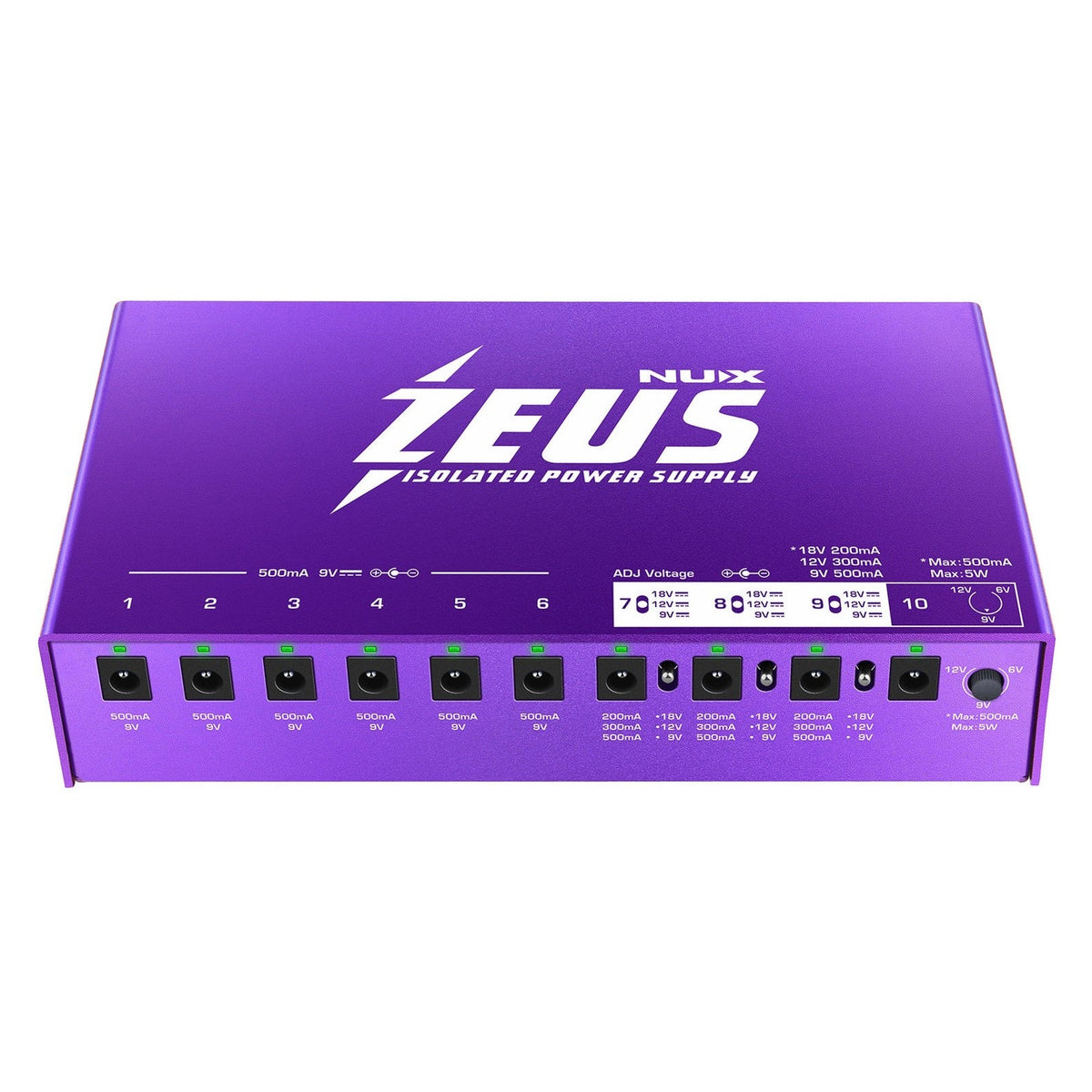 NUX NIP-Z10 Zeus Guitar Pedal Power Supply 2