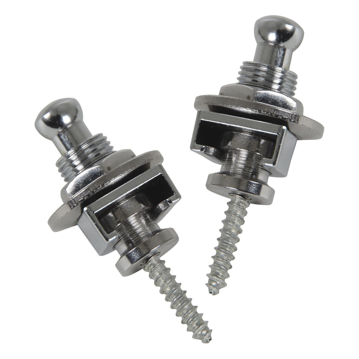 Chord SL2 Strap Locks for Guitar - Set of 2 Black or Chrome 1