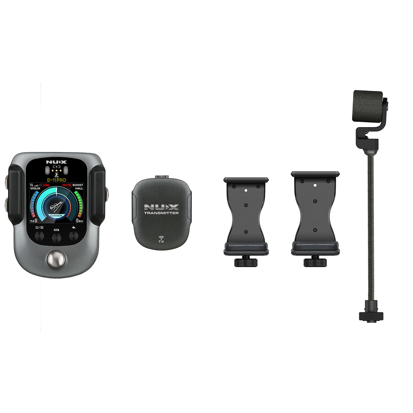 NUX B-11 PRO Wireless System For Violin And Viola — 24-Bit/48kHz, Ultra-Low Latency, Built-In Reverb