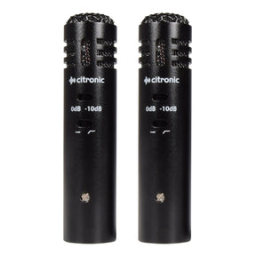 Citronic ECM20 Compact Stereo Cardioid Condenser Mics - Pair 1