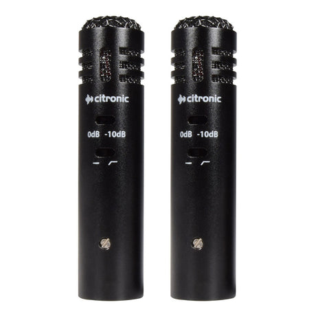 Citronic ECM20 Compact Stereo Cardioid Condenser Mics - Pair 1
