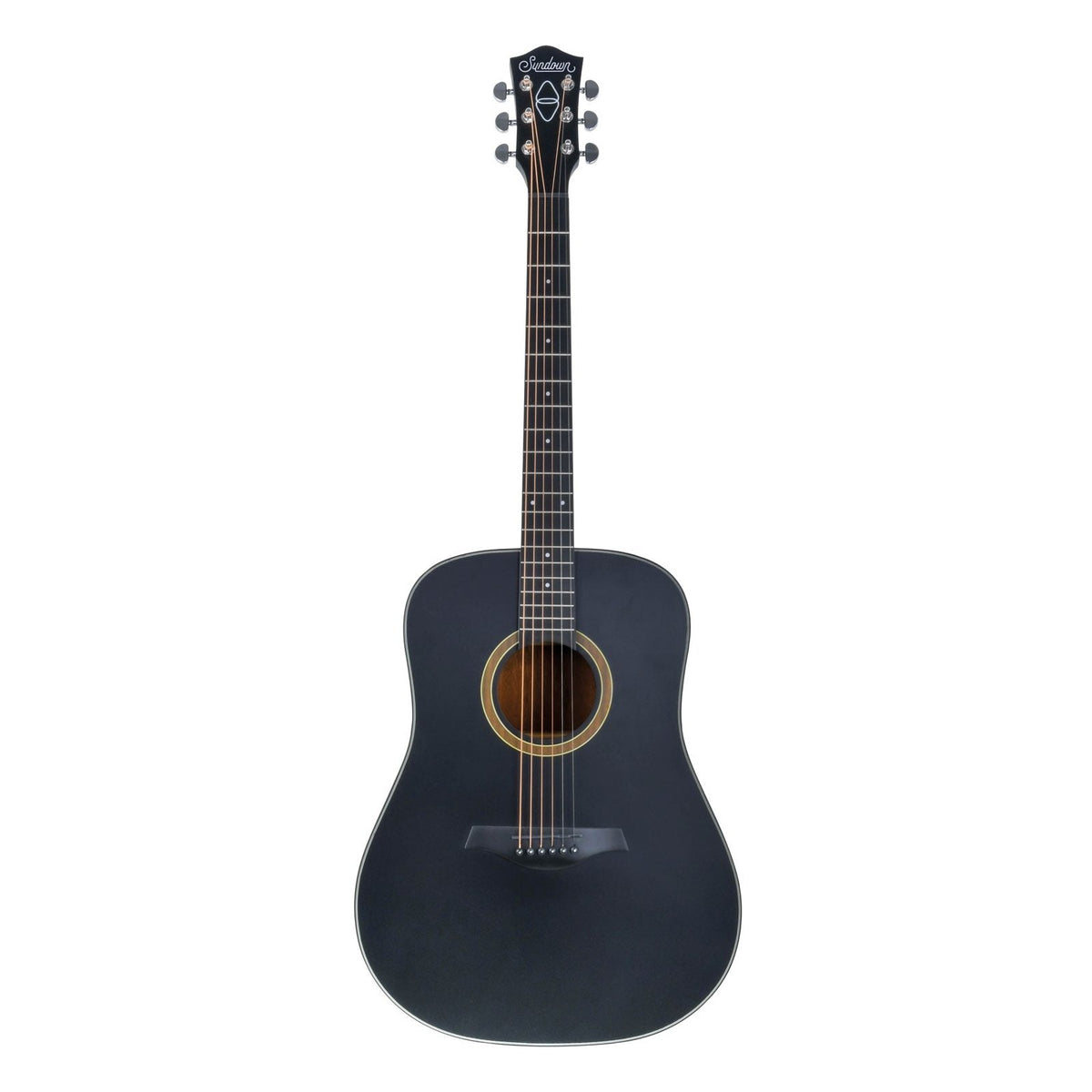 Chord Sundown Acoustic Western Guitar — Black 1
