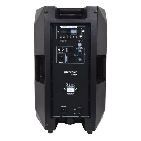 Citronic CASA-12A 12" Active PA Speaker With DSP, USB/SD & Bluetooth 3