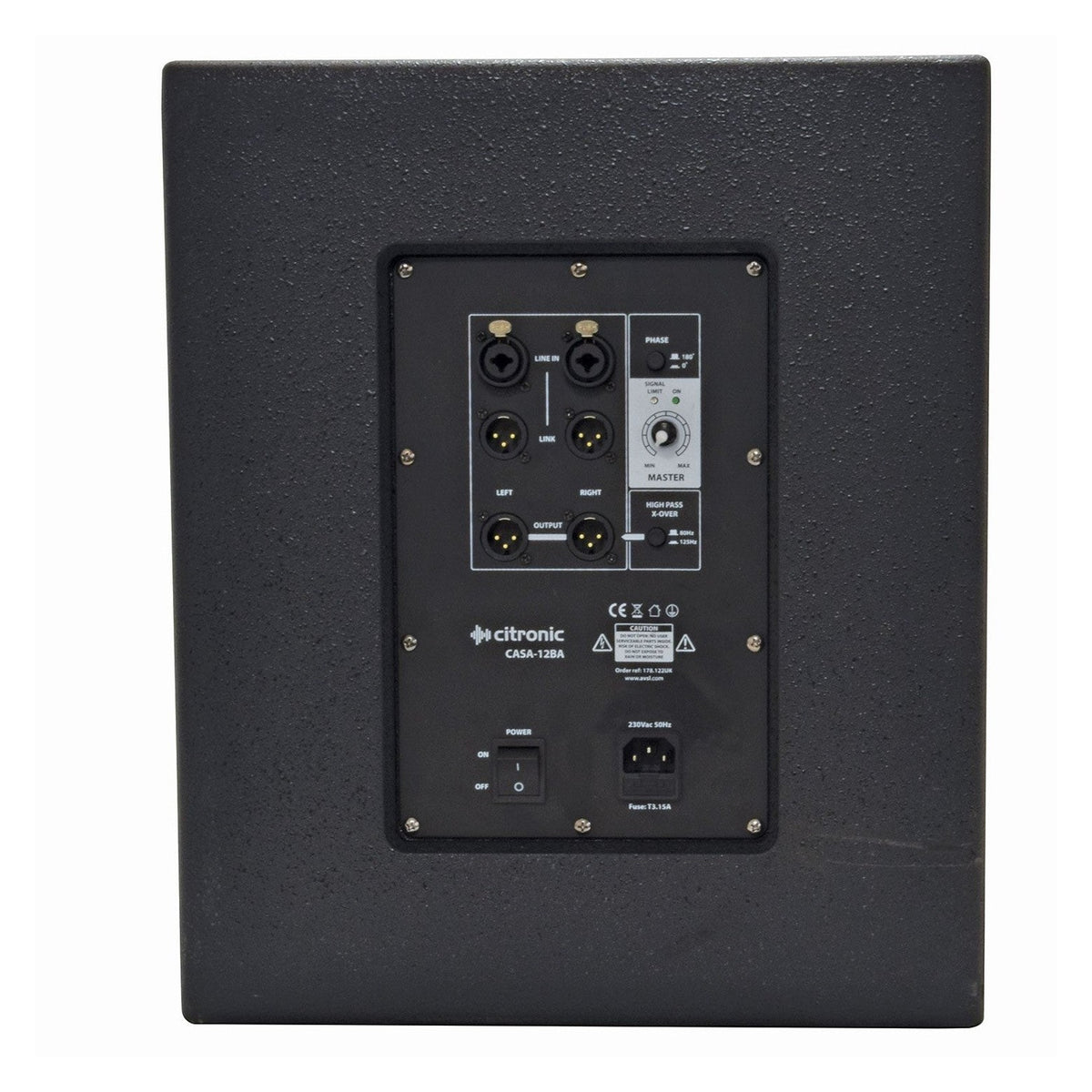Citronic CASA-12BA 12" 400W Active PA Subwoofer 3