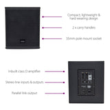 Citronic CASA-12BA 12" 400W Active PA Subwoofer 6