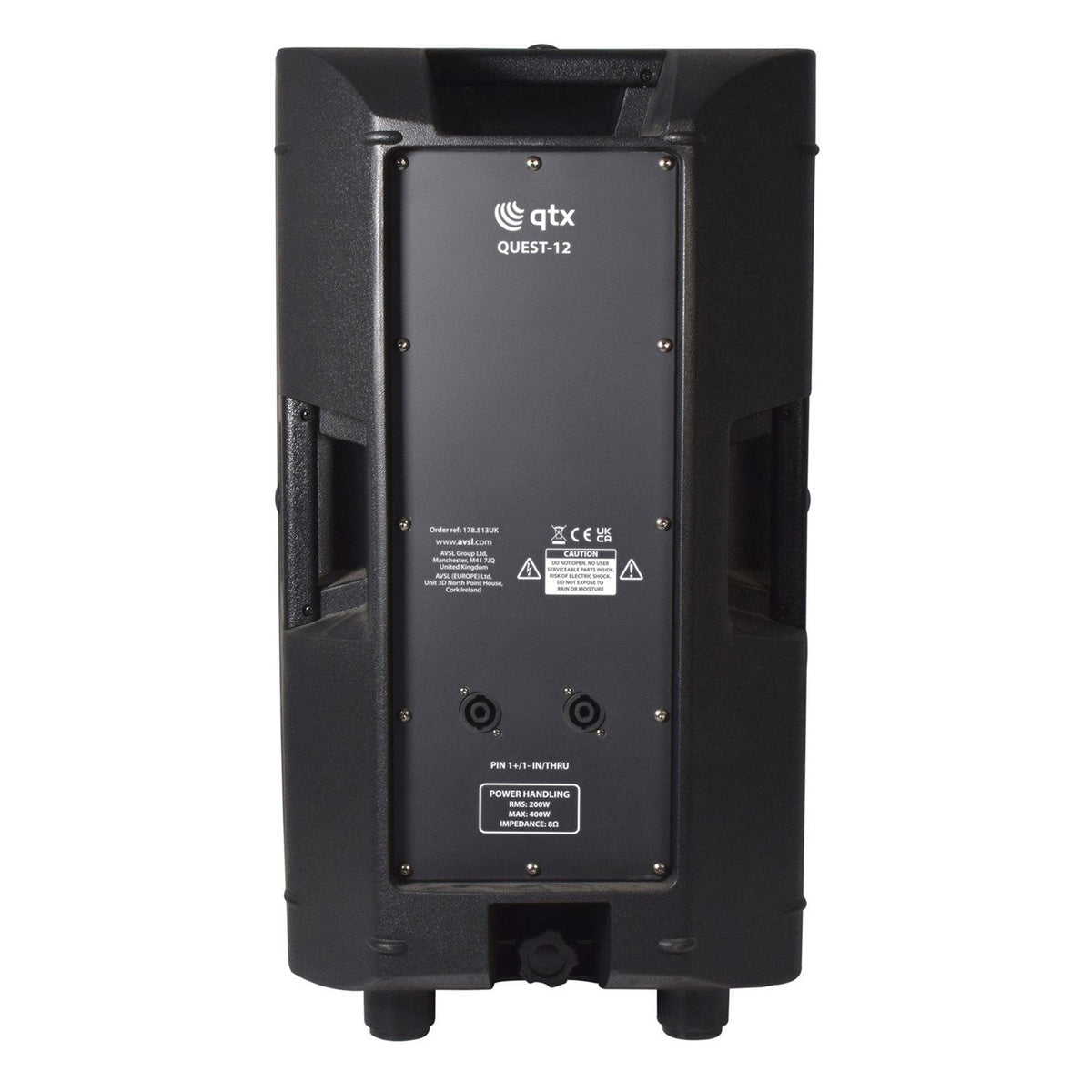 QTX QUEST-12 12" Passive PA Speaker, 200W @ 8 Ohms 4