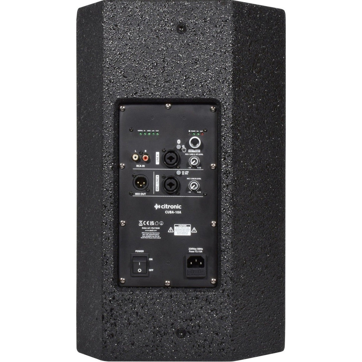 Citronic CUBA-10A 10" 270W Active PA Speaker With DSP & Bluetooth 2