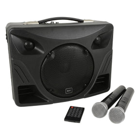 QTX DELTA-50 Desktop Portable PA System With Bluetooth & 2 Wireless Microphones 1