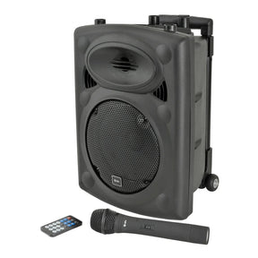 QTX QR8PA Portable PA Speaker with TWS 8"+ 1 x UHF Mic 1