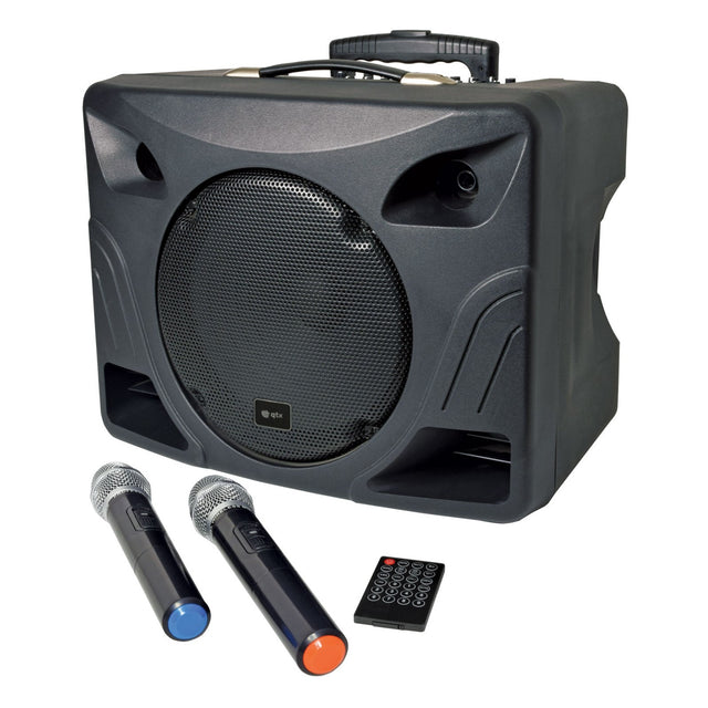 QTX DELTA-200 Portable PA System With Bluetooth & 2 Wireless Microphones 1