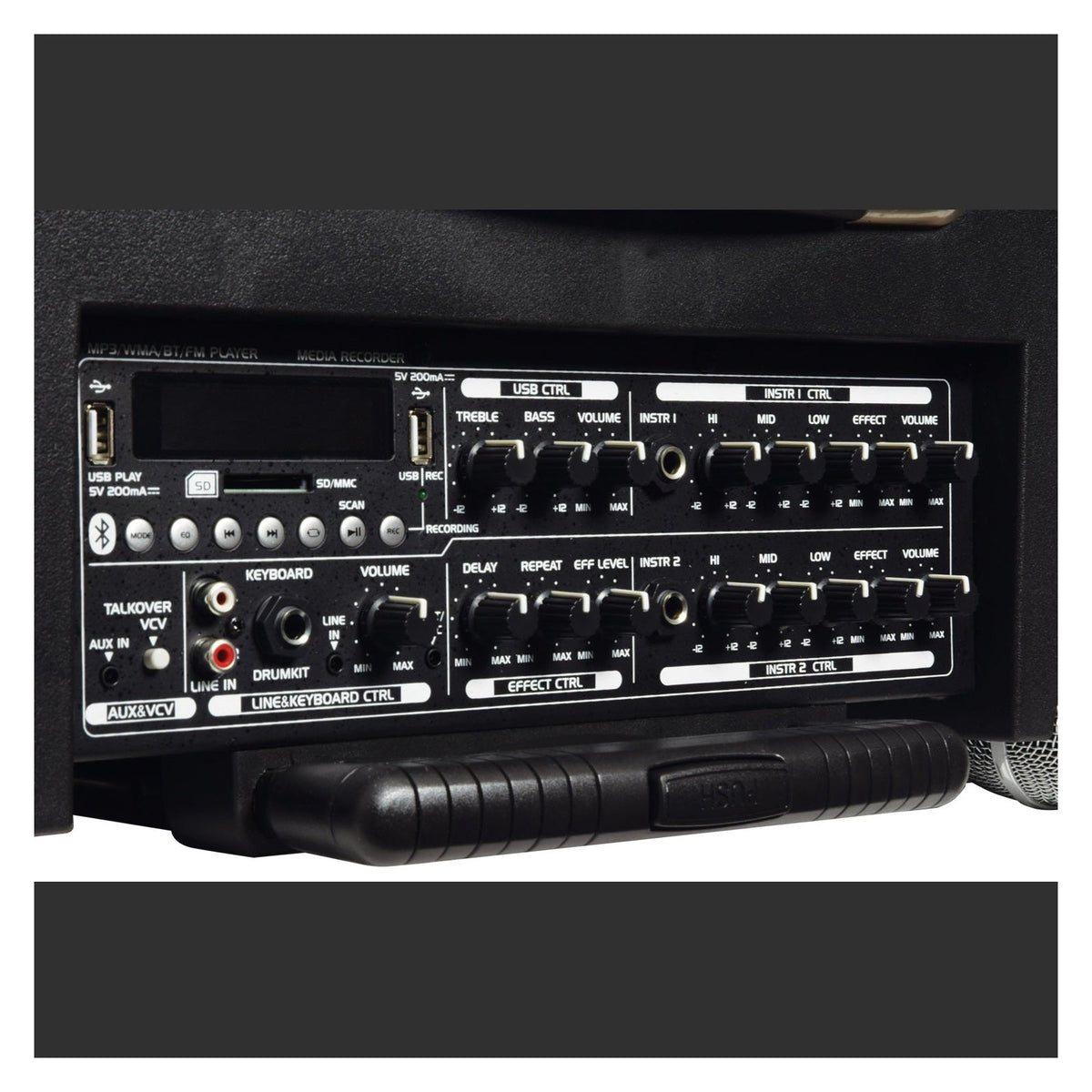 QTX DELTA-200 Portable PA System With Bluetooth & 2 Wireless Microphones 4