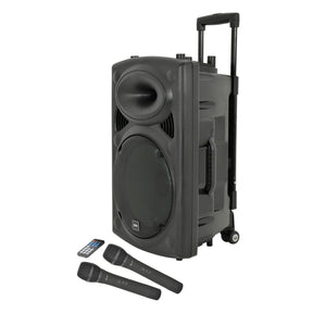 QTX QR12PA Portable PA Speaker with TWS 12" + 2x UHF Mics 1
