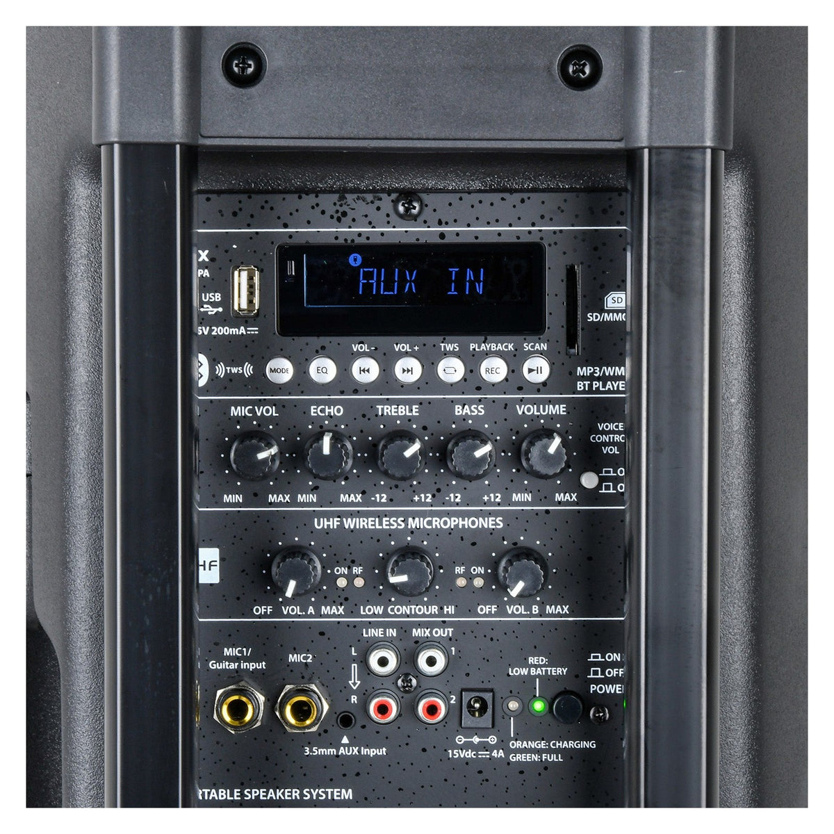 QTX QR12PA Portable PA Speaker with TWS 12" + 2x UHF Mics 5