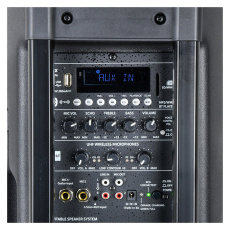 QTX QR12PA Portable PA Speaker with TWS 12" + 2x UHF Mics 5
