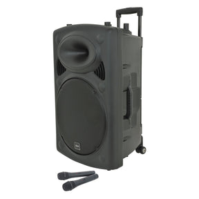 QTX QR15PA Portable PA Speaker with TWS 15" + 2x UHF Mics 1