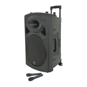 QTX QR15PA Portable PA Speaker with TWS 15" + 2x UHF Mics 1