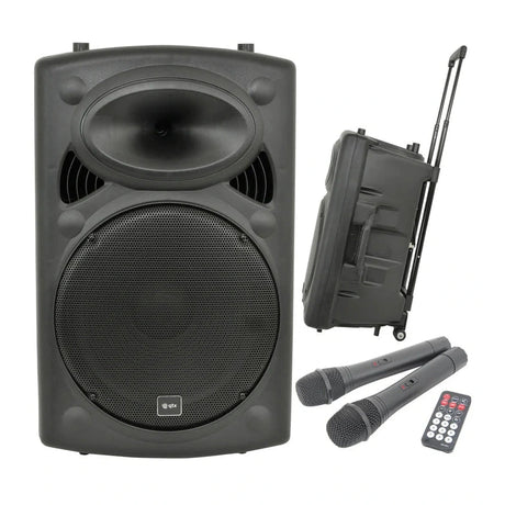 QTX QR15PA Portable PA Speaker with TWS 15" + 2x UHF Mics 4