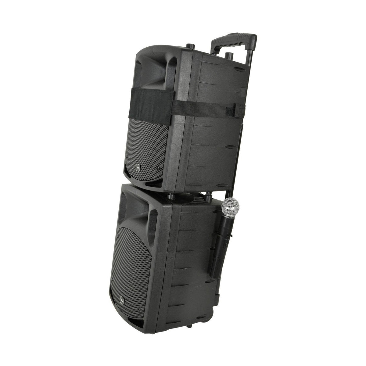 QTX PAV8 Portable PA System With 2 Wireless Microphones, Bluetooth & DVD/CD Player 2